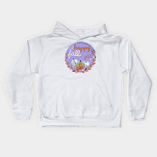 Happy Fall, Y’all - Lavender & Orange - Transparent Kids Hoodie